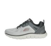 Skechers Men's Track Broader Sneaker, Gray Engineered Mesh/Pu/Charcoal Trim, 9 UK