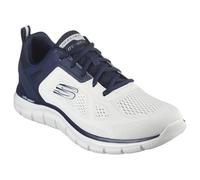 Skechers Men's Track Broader Trainers, Off White Engineered Mesh Pu Navy Trim, 10.5 UK