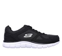 Skechers Men's Track - Bucolo Sneaker in Black/White, Size 8.5 | Leather/Textile/Synthetic