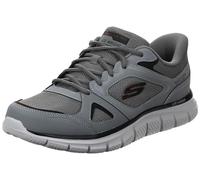 Skechers Men's Track Ezral Hands Free Slip-in Sneaker, Charcoal Red, 10