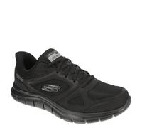 Skechers Men's Track Ezral Slip-On Sneakers, Black Leather/Mesh/Pu, 8 UK