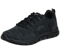Skechers Men's Track Front Runner Lace-up Sneaker Oxford, Black Knit Black Trim, 9 UK