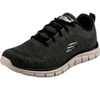 Skechers Men's Track Front Runner Lace-up Sneaker Oxford, Olive Knit Black Trim, 12 UK