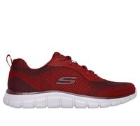 Skechers Men's Track - Glendor Sneaker in Burgundy, Size 8.5 | Textile/Synthetic, Vegan, Machine Washable