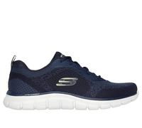 Skechers Men's Track - Glendor Sneaker in Navy Blue/Lime, Size 6.5 | Textile/Synthetic, Vegan, Machine Washable