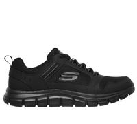 Skechers Men's Track - Knockhill Sneaker in Black, Size 6 | Leather/Textile/Synthetic