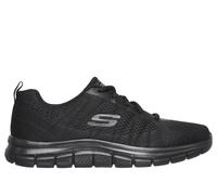 Skechers Men's Track - Moulton Sneaker in Black, Size 7.5 | Textile/Synthetic, Vegan, Machine Washable