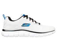 Skechers Men's Track - Ripkent Sneaker in White/Black, Size 7.5 | Textile/Synthetic, Vegan, Machine Washable