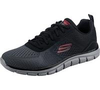 Skechers Men's Track Ripkent Trainers, Black Mesh/Charcoal Trim, 8 UK