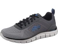 Skechers Men's Trainers Track Ripkent – Charcoal Mesh, Black Trim – UK 10