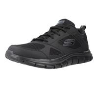 Skechers Men's Track Syntac Sneaker, Black Leather/Mesh/Black Trim, 10 UK