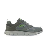 Skechers Men's Track-SYNTAC Sneaker, Charcoal Leather Mesh Trim, 10 UK