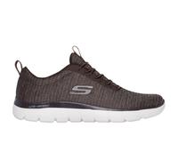 Skechers Mens Trainers Summits Brown Black Slip On Vegan Memory Foam Shoe 232697