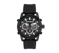 Skechers Men's Truxton Alloy Steel Quartz Watch with Silicone Strap, Black, 24 (Model: SR5156)