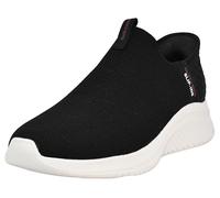 Skechers Men's Ultra Flex 3.0 Smooth Step Sneaker, Black Knit Red Trim, 10.5 UK