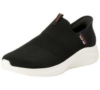 Skechers Men's Ultra Flex 3.0 Smooth Step Sneaker, Black Knit Red Trim, 5.5 UK