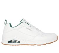 Skechers Men's UNO - Alder Sneaker in White/Green, Size 9.5 | Synthetic/Textile
