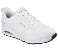 Skechers Men's Uno Banksia Luxe Sneaker, White Duraleather/Mesh, 7.5 UK