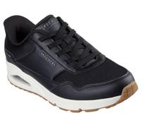 Skechers Men's Uno Banksia Slip-On Sneakers, Black Duraleather/Mesh, 13 UK