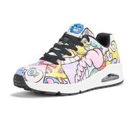 Skechers Men's UNO-Color Doodle Trainers, White Multi-Coloured, 10.5 UK