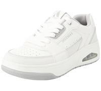 Skechers Men's Uno Court Low-Post Trainers, White Leather/Duraleather/Grey Trim, 8 UK