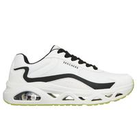 Skechers Men's UNO Glide-Step - Glide Surge Sneaker in White/Black, Size 13 | Synthetic/Textile