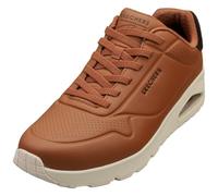 Skechers Men's Uno Harry Kane Air Sneaker, Brown Duraleather/Brown Suede, 8 UK