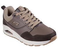 Skechers Men's Uno Retro One Sneaker, Brown Leather and Suede/Duraleather/Mesh, 8 UK