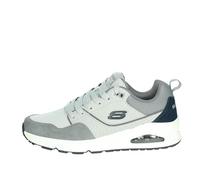 Skechers Men's Uno Retro One Trainers, Grey Duraleather/Suede/Mesh, 8.5 UK