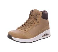 Skechers Mens Uno Stacre Mid Sneaker, Wheat Suede Duraleather Mesh, 8 UK