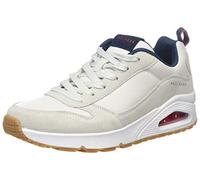 Skechers Men's Uno - Stacre Trainers, Off White Off White Leather Pu Mesh Trim Ofwt, 11 UK