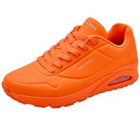 Skechers Men's Uno-Stand On Air Lace Up Sneaker, Orange Evening red in Zigzag Pattern Sunset Chevron, 9 UK