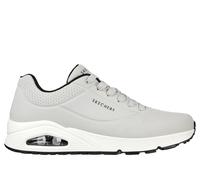 Skechers Men's Uno Stand on Air Sneaker, Light Gray Durabuck Black Trim, 8 UK