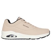 Skechers Men's UNO - Stand On Air Sneaker in Natural/Black, Size 9.5 | Synthetic/Textile