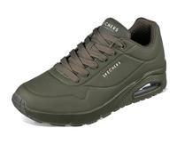Skechers Men's Uno Stand on Air Sneaker, Olive Durabuck Mesh, 10 UK