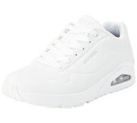 Skechers Men's Uno Stand on Air Sneaker, White Durabuck Mesh, 8 UK
