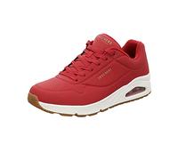 Skechers Men's Uno Stand On Air Trainers, Dark Red Durabuck/White Trim, 10 UK
