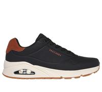 Skechers Men's UNO Suited ON AIR Sneaker, Black Durabuck/Chestnut Suede/Mesh Trim, 11 UK