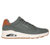 Skechers Men's UNO - Suited On Air Sneaker in Olive, Size 8.5 | Synthetic/Leather/Textile