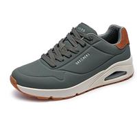 Skechers Men's Uno Suited On Air Trainers, Dusty Olive/Durabuck/Chestnut Suede, 9 UK