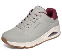 Skechers Men's Uno Suited On Air Trainers, Taupe Durabuck/Burgundy Suede/Mesh, 11 UK