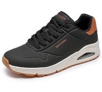 Skechers Men's Uno Suited On Air Trainers, Black Durabuck Chestnut, 6 UK