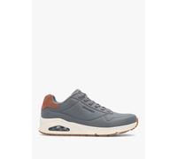 Skechers Men's UNO - Tailored Air Sneaker in Charcoal, Size 7 | Synthetic/Leather/Synthetic