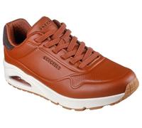 Skechers Men's UNO - Tailored Air Sneaker in Cognac, Size 10.5 | Synthetic/Leather/Synthetic