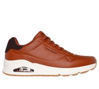 Skechers Men's UNO - Tailored Air Sneaker in Cognac, Size 10.5 | Synthetic/Leather/Synthetic