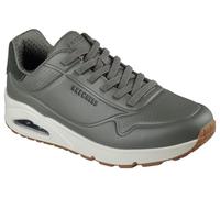 Skechers Men's Uno Tailored Air Sneaker, Olive Duraleather/Olive Suede, 13 UK