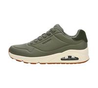 Skechers Men's Uno Tailored Air Sneaker, Olive Duraleather/Olive Suede, 7 UK