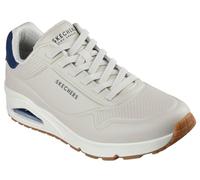 Skechers Men's Uno Tailored Air Sneaker, Natural Duraleather/Blue Suede, 7.5 UK