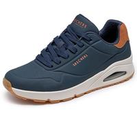 Skechers Uno - Suited On Air Shoes Navy Blue Brown - 43