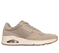 Skechers Men's UNO - Vintage Air Sneaker in Taupe, Size 11 | Leather/Textile